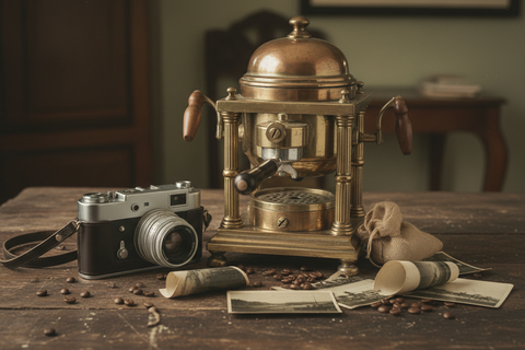 Generate vintage picture for cameras and coffe machine