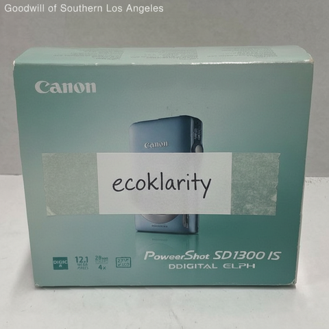 Canon PowerShot SD1300 IS Digital Camera – Blue – Open Box Complete Set