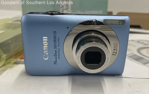 Canon PowerShot SD1300 IS Digital Camera – Blue – Open Box Complete Set